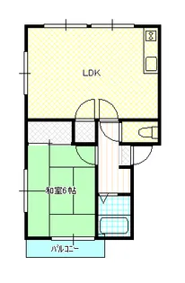 岡山県玉野市八浜町見石【アパート】の間取り