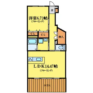 グランヴェール【1階】の間取り