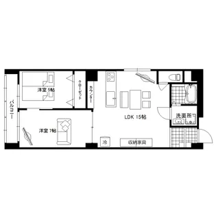 広島県広島市西区庚午中4【マンション】の間取り
