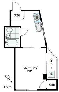 フラワーコーポ【1階】の間取り