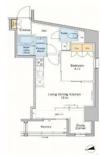 プラウドフラット西早稲田【12階】の間取り