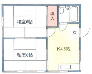 高木アパート【1階】の間取り