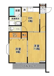 ヒルズ21B【2階】の間取り