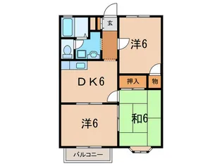 ウインズシャルマン【2階】の間取り
