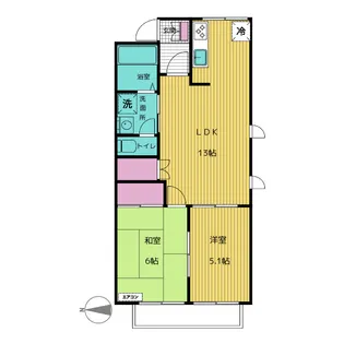 ソレイユ21 A棟【2階】の間取り