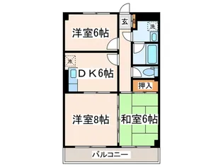 宮の下マンション【3階】の間取り