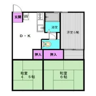 ハイツ長倉 I【1階】の間取り