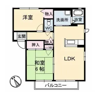 シャーメゾンプレシオンB【2階】の間取り