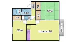 兵庫県三木市大村【アパート】の間取り
