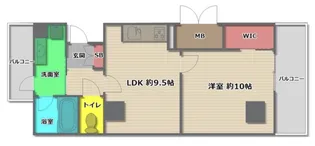 アステリオ北堀江ザ・メトロタワー【16階】の間取り