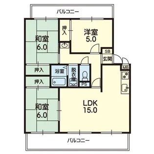 サンパールハイム【2階】の間取り
