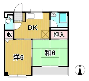 森山ハイツ【2階】の間取り