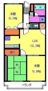 大阪府岸和田市箕土路町2【マンション】の間取り