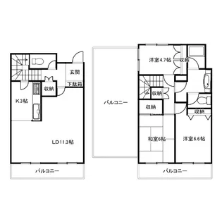 芦野マンション【6階】の間取り