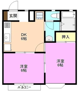 ミスズハイツ【1階】の間取り