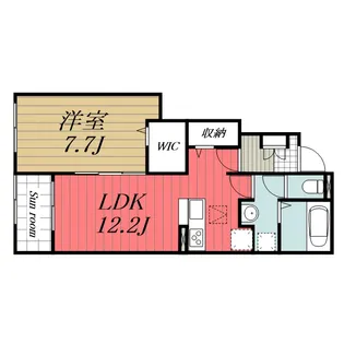 千葉県富里市七栄【アパート】の間取り