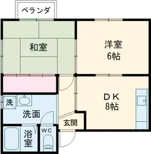 アネックスリバティ(秋葉区)【2階】の間取り