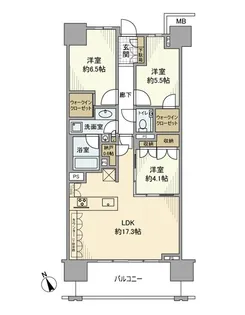 アトラス加賀【11階】の間取り