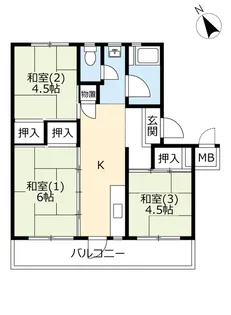 UR取手井野【4階】の間取り