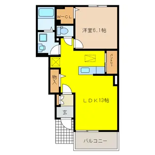 岐阜県大垣市青柳町2【アパート】の間取り