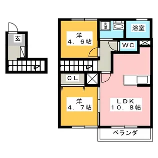 フェリーチェ【2階】の間取り