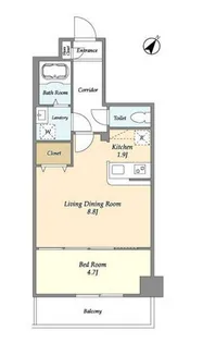 アルファコート常盤台3【1階】の間取り