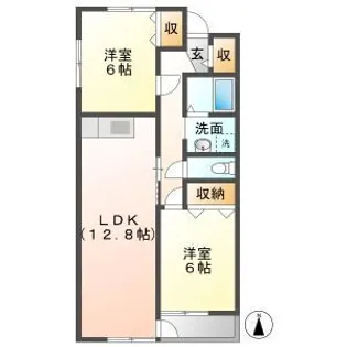 Fiore ciliegio【2階】の間取り