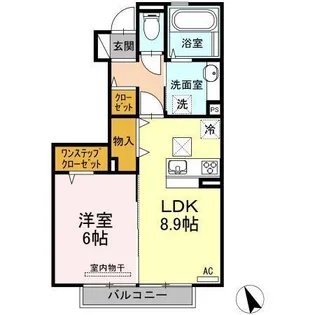 ラ・ヴェスタ【1階】の間取り