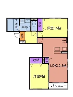 ラピリブレナカノII【1階】の間取り