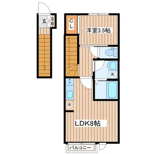 マノアーレ名取駅西 A【2階】の間取り