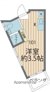 ポルシェ三鷹【1階】の間取り