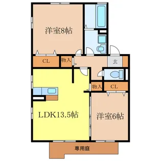 愛知県尾張旭市東印場町3【アパート】の間取り