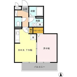 大阪府堺市北区長曽根町【アパート】の間取り