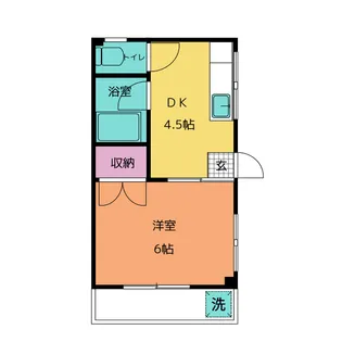 舟渡ハイツかまくら【1階】の間取り