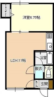 コスモハイツB棟【1階】の間取り