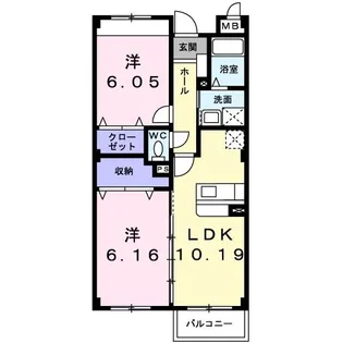 プロスペリティ・弐番館【2階】の間取り