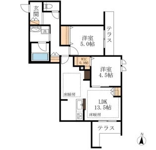 プレミアメゾン【1階】の間取り