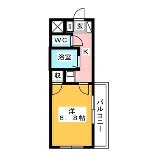 1Kの間取り画像