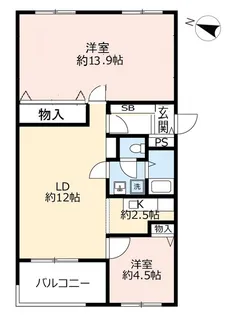 UR芦屋浜【10階】の間取り