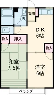 ウインズ清原台II【1階】の間取り