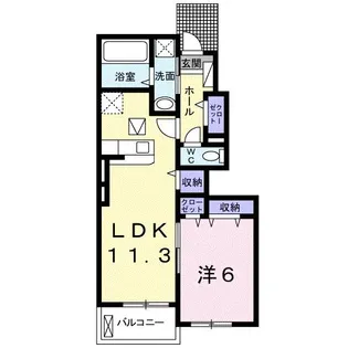 ベル・メゾン【1階】の間取り