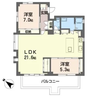 オクタビア・ヒルD棟【3階】の間取り