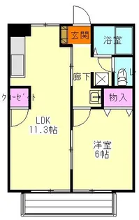 オレンジハイツ【1階】の間取り