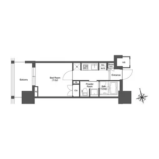 LIBR GRANT 西新宿EAST【8階】の間取り