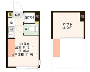 マルバ上板橋【1階】の間取り