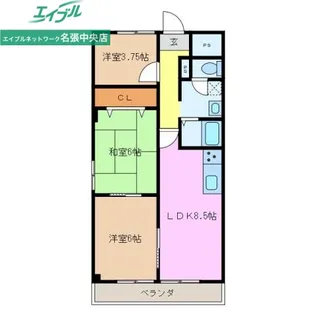 アップライト西原マンション【7階】の間取り