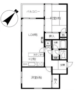ピエタテール富士見【1階】の間取り