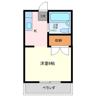コーポ若葉【1階】の間取り