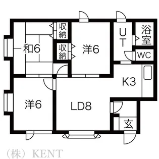 グーテハイムI【1階】の間取り