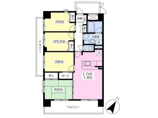 ルピナスコート草薙【9階】の間取り